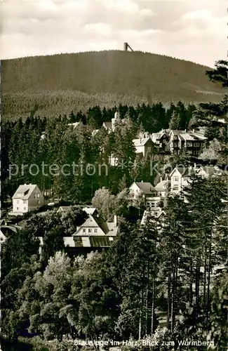 AK / Ansichtskarte Braunlage Blick zum Wurmberg Braunlage
