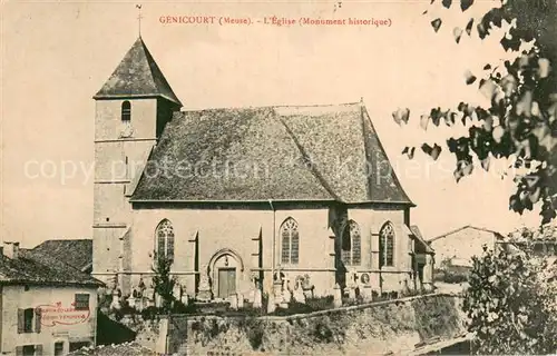 AK / Ansichtskarte Genicourt_55 sur Meuse Eglise Monument historique 