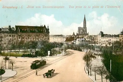 AK / Ansichtskarte Strassburg_Elsass Blick vom Universitaetsplat Strassburg Elsass