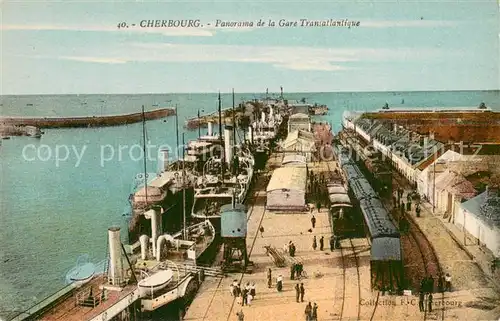 AK / Ansichtskarte Cherbourg_50 Panorama de la Gare Transatlantique 