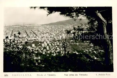 AK / Ansichtskarte Barcelona_Cataluna Desde el Tibidabo Barcelona Cataluna