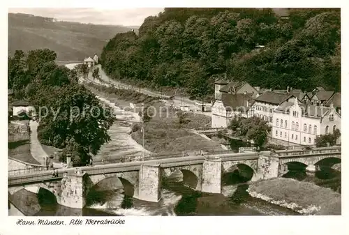 AK / Ansichtskarte Hann._Muenden Alte Werrabruecke Hann. Muenden