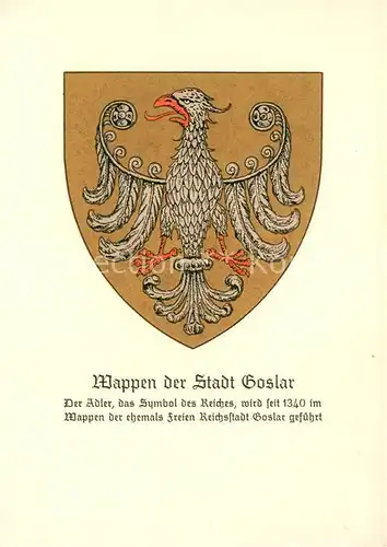 AK / Ansichtskarte Goslar Wappen der Stadt Goslar