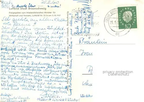 AK / Ansichtskarte Braunschweig Fliegeraufnahme Braunschweig