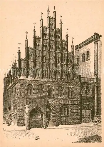 AK / Ansichtskarte Hannover Altes Rathaus mit Ratslaube Zeichnung Hannover