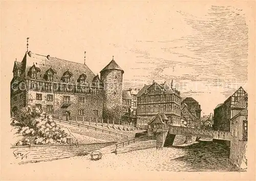 AK / Ansichtskarte Hannover Das Hohe Ufer der Leine mit ehem Zeughaus und Beginenturm Hannover