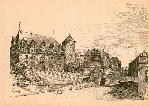 AK / Ansichtskarte Hannover Das Hohe Ufer der Leine mit ehem Zeughaus und Beginenturm Hannover