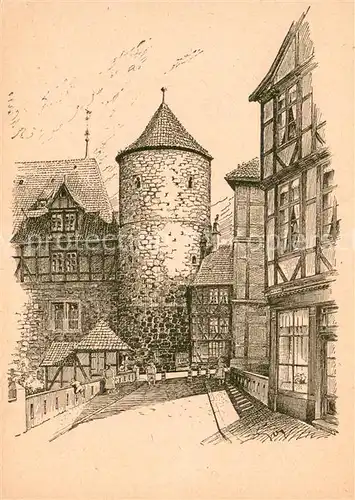 AK / Ansichtskarte Hannover Beginenturm am Hohen Ufer der Leine Hannover