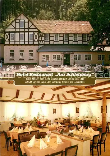 AK / Ansichtskarte Alfeld_Leine Hotel Restaurant Am Schlehberg Gastraum Alfeld_Leine