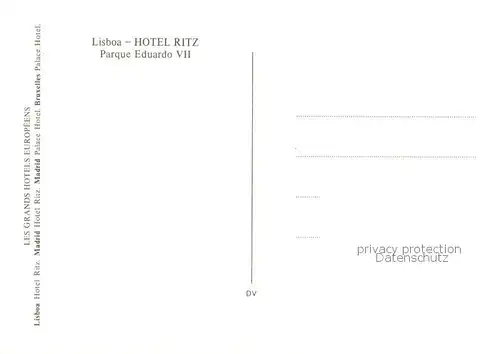 AK / Ansichtskarte Lisboa Hotel Ritz Parque Eduardo VII Lisboa