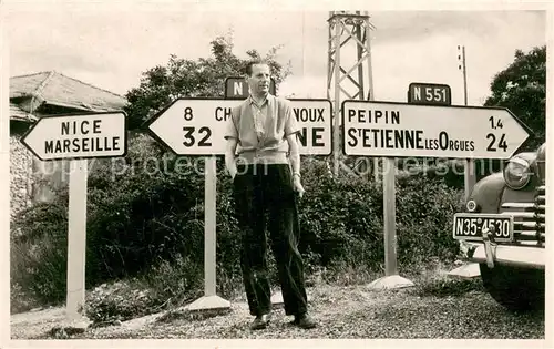AK / Ansichtskarte Peipin_04 Strassenschilder Landstrasse Kreuzung 