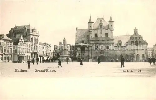 AK / Ansichtskarte Malines_Mechelen_Flandre Grande Place Malines_Mechelen_Flandre