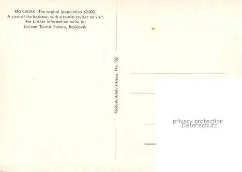 AK / Ansichtskarte Reykjavik Aerial view to the harbour Reykjavik