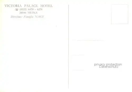 AK / Ansichtskarte Meina_Piemonte_IT Victoria Palace Hotel 