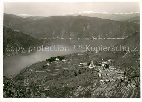 AK / Ansichtskarte Rovio_TI Pension Monte Generoso mit Blick auf die Alpen 