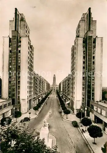 AK / Ansichtskarte Villeurbanne Les Gratte Ciel Avenue Henri Barbusse et l Hotel de Ville Villeurbanne