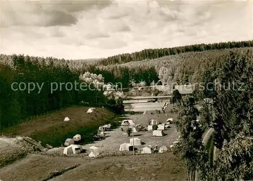 AK / Ansichtskarte Wart_Altensteig Campingplatz Pension Restaurant Waldschwimmbad Wart_Altensteig