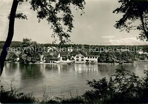 AK / Ansichtskarte Ellikon_Rhein Gasthaus zum Schiff Uferpartie am Rhein Ellikon Rhein