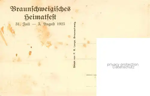 AK / Ansichtskarte Braunschweig Bortfelder Soinnstube   Heimatfest Braunschweig