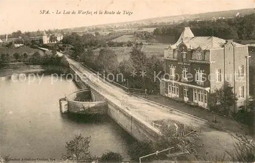 AK / Ansichtskarte Spa_Belgium Le Lac de Warfaz et la Route de Tiege 