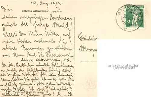 AK / Ansichtskarte Altenklingen_Schloss_Wigoltingen Schloss 