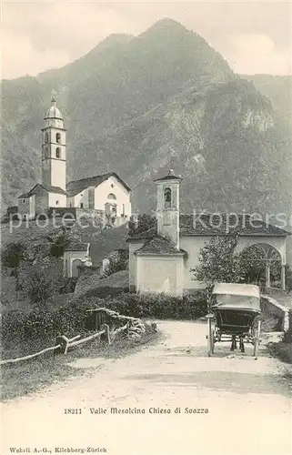 AK / Ansichtskarte Soazza_GR Valle Mesolcina Chiesa di Soazza 
