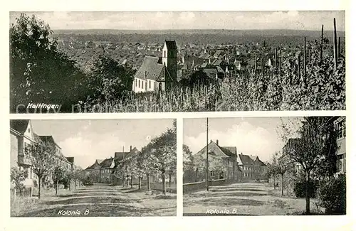 AK / Ansichtskarte Haltingen Panorama mit Kirche Kolonie B  Haltingen
