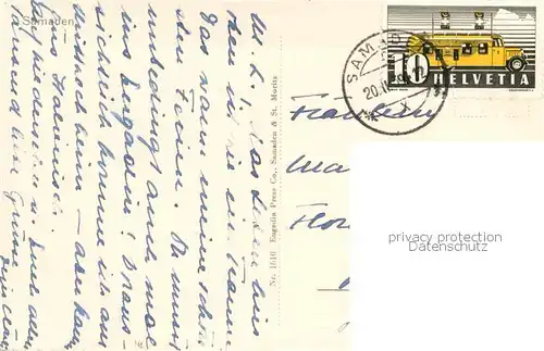 AK / Ansichtskarte Samaden Kirche Gasthaus Samaden