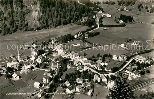 AK / Ansichtskarte Mallnitz_Kaernten Fliegeraufnahme Gesamtansicht Mallnitz Kaernten