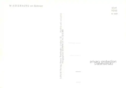 AK / Ansichtskarte Wasserburg_Bodensee Fliegeraufnahme Totalansicht Wasserburg Bodensee