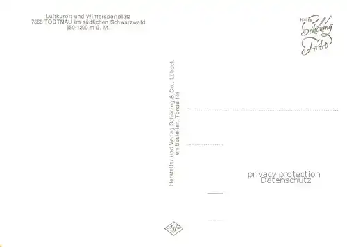 AK / Ansichtskarte Todtnau Gesamtansicht Wintersportplatz Todtnau