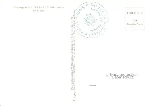 AK / Ansichtskarte Steibis Fliegeraufnahme Wintersportplatz Gesamtansicht Winter Steibis