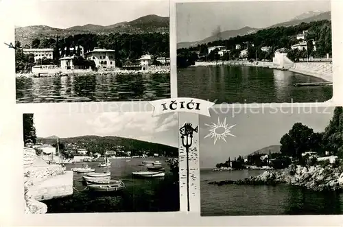 AK / Ansichtskarte Icici_Abbazia_Croatia Teilansichten Kueste Strand 