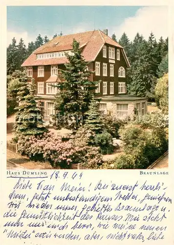 AK / Ansichtskarte Braunlage Haus Duemling Braunlage