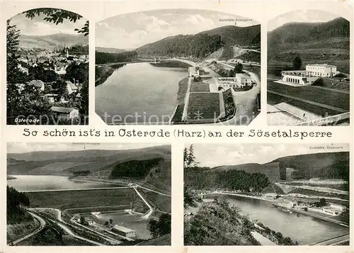 AK / Ansichtskarte Osterode_Harz Soesetalsperre Gaststaette Details Osterode_Harz