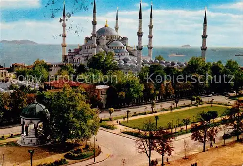 AK / Ansichtskarte Istanbul_Constantinopel_TK Blaue Moschee und Kaiser Wilhelm II 