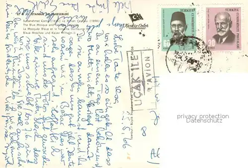 AK / Ansichtskarte Istanbul_Constantinopel_TK Blaue Moschee und Kaiser Wilhelm II 