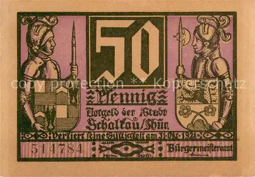 AK / Ansichtskarte Schalkau 50 Pfennig Gutschein  Schalkau