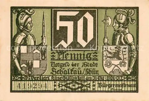 AK / Ansichtskarte Schalkau 50 Pfennig Gutschein  Schalkau