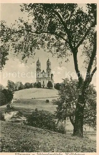 AK / Ansichtskarte Ellwangen_Jagst Schoenenberg Kirche Ellwangen_Jagst