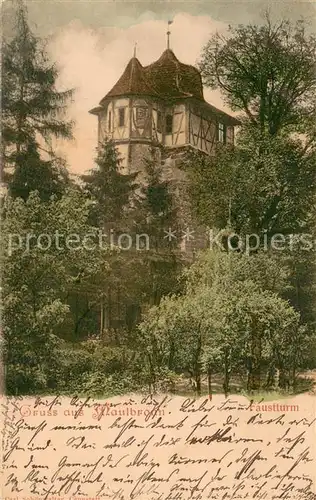 AK / Ansichtskarte Maulbronn Faustturm Maulbronn