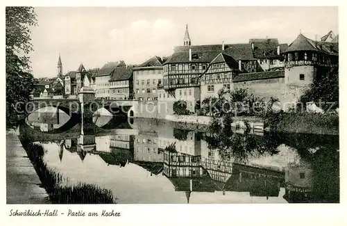 AK / Ansichtskarte Schwaebisch_Hall Partie am Kocher Schwaebisch Hall