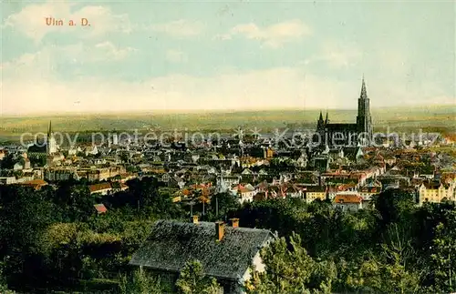 AK / Ansichtskarte Ulm__Donau Panorama mit Muenster 