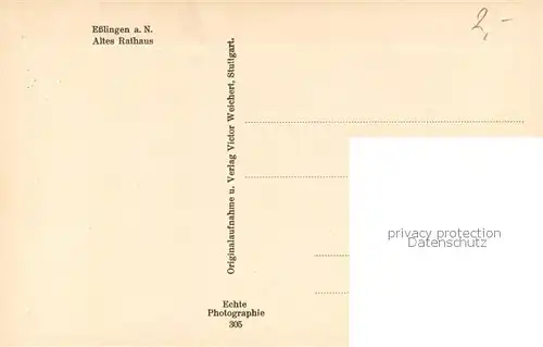 AK / Ansichtskarte Esslingen__Neckar Altes Rathaus 