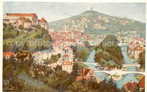 AK / Ansichtskarte Tuebingen Panorama mit Schloss Tuebingen