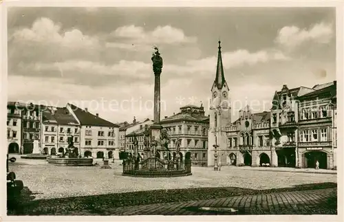 AK / Ansichtskarte Trautenau_Trutnov_CZ Ringplatz Brunnen Denkmal 