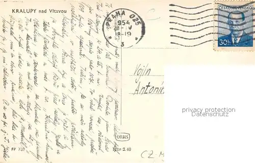 AK / Ansichtskarte Kralupy_Nad_Vltavou_CZ Marktplatz Kirche 