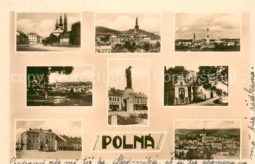 AK / Ansichtskarte Polna_CZ Stadtansichten Denkmal 