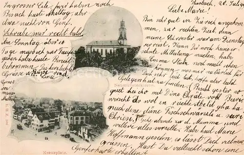 AK / Ansichtskarte Zuerich_ZH Neumuensterkirche Kreuzplatz Zuerich_ZH