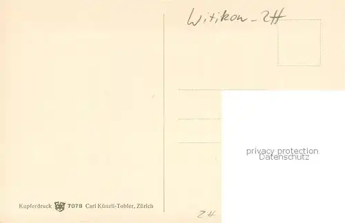 AK / Ansichtskarte Witikon_Zuerich In der Eierbrecht H. Hintermeister Kuenstlerkarte Kupferdruck 